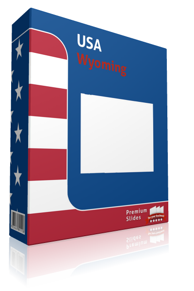 Wyoming County Map Template for PowerPoint