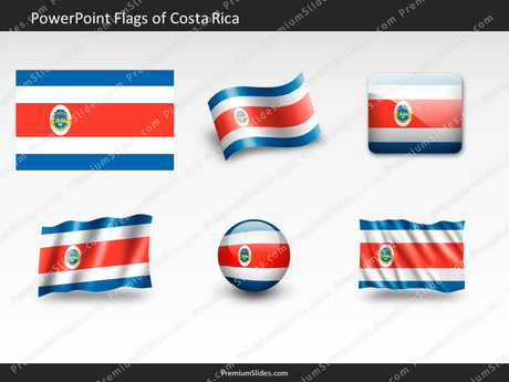 Free Costa-Rica Flag PowerPoint Template