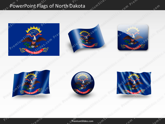 Free North-Dakota Flag PowerPoint Template