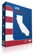 California County Map Template for PowerPoint
