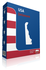 Delaware County Map Template for PowerPoint