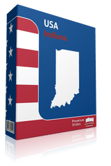 Indiana County Map Template for PowerPoint