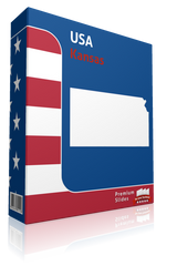 Kansas County Map Template for PowerPoint