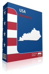 Kentucky County Map Template for PowerPoint