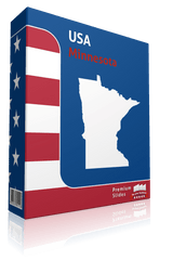 Minnesota County Map Template for PowerPoint