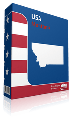 Montana County Map Template for PowerPoint