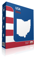 Ohio County Map Template for PowerPoint