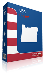 Oregon County Map Template for PowerPoint
