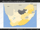 powerpoint map south africa