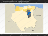 powerpoint map suriname