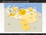 Venezuela Map - Editable Map of Venezuela - Template for PowerPoint