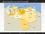 Venezuela Map - Editable Map of Venezuela - Template for PowerPoint