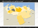 Venezuela Map - Editable Map of Venezuela - Template for PowerPoint