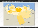Venezuela Map - Editable Map of Venezuela - Template for PowerPoint