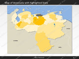 Venezuela Map - Editable Map of Venezuela - Template for PowerPoint