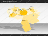 Venezuela Map - Editable Map of Venezuela - Template for PowerPoint
