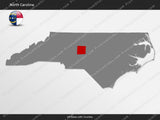 North Carolina County Map Template for PowerPoint