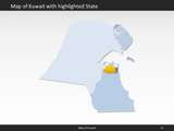 powerpoint map kuwait