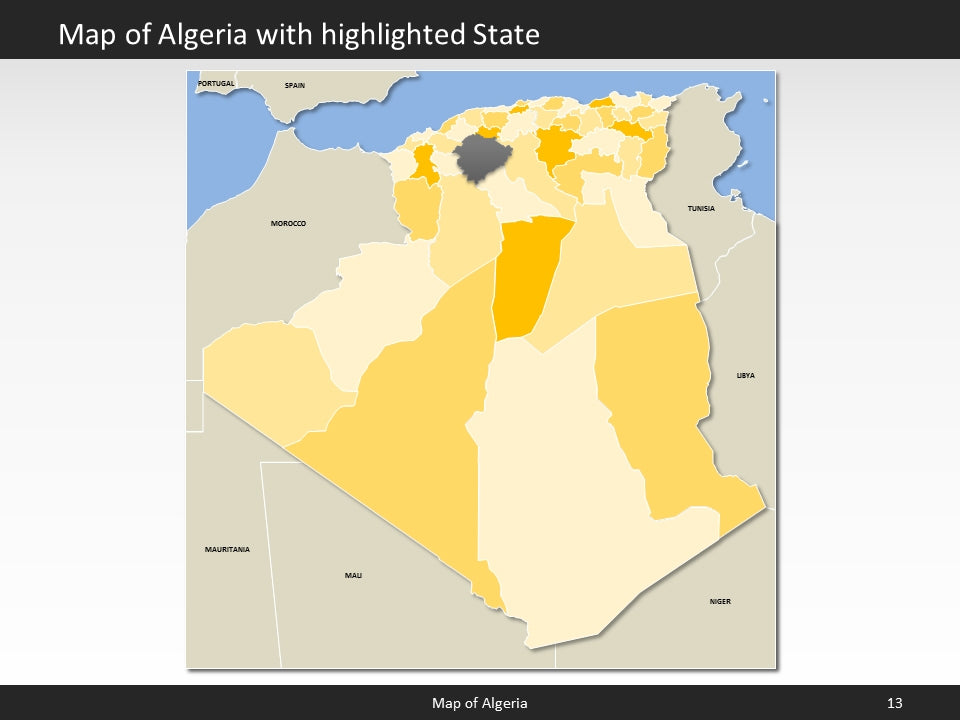 powerpoint map algeria