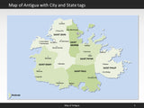 powerpoint map antigua and barbuda