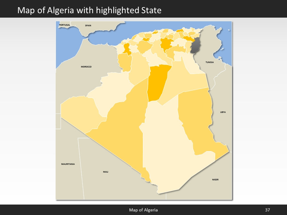 powerpoint map algeria
