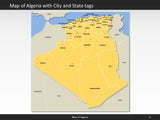 Algiers Map - Editable Map of Algiers - Template for PowerPoint
