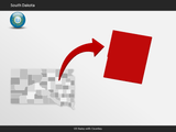 South Dakota County Map Template for PowerPoint