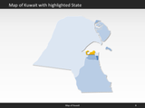 powerpoint map kuwait