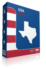 Texas County Map Template for PowerPoint
