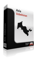 powerpoint map uzbekistan