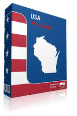 Wisconsin County Map Template for PowerPoint