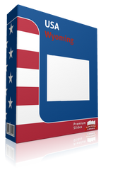 Wyoming County Map Template for PowerPoint