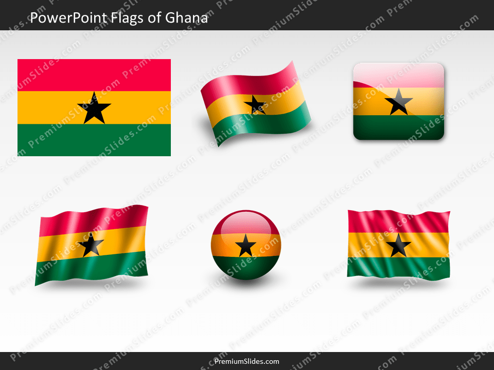 Free Ghana Flag PowerPoint Template