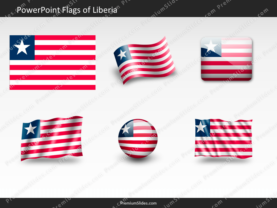 Free Liberia Flag PowerPoint Template