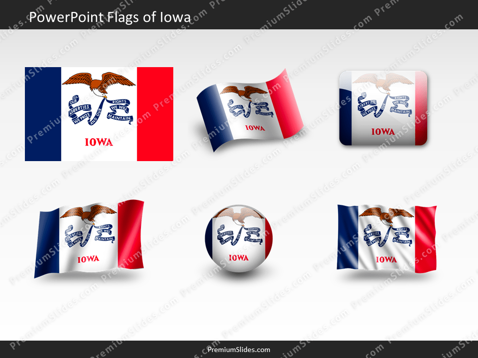 Free Iowa Flag PowerPoint Template