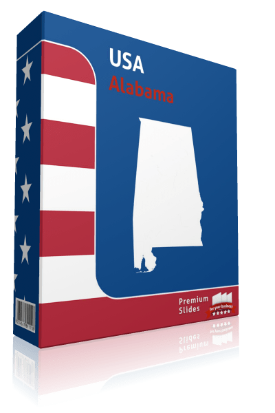 Alabama County Map Template for PowerPoint 