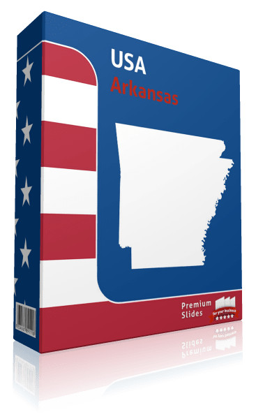 Arkansas County Map Template for PowerPoint 