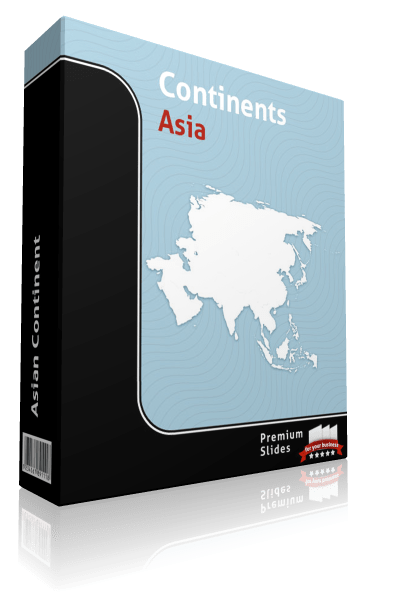 Asia Continent Map - Editable Map of Asia Continent - Template for PowerPoint