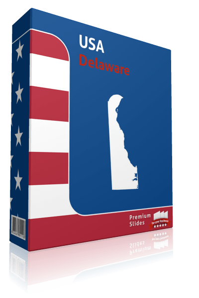 Delaware County Map Template for PowerPoint 