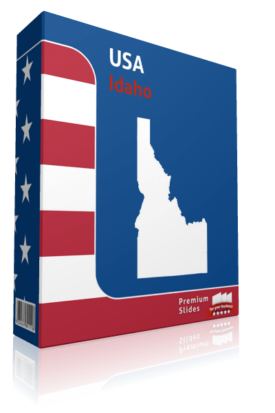 Idaho County Map Template for PowerPoint 