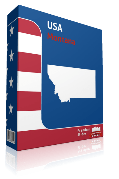 Montana County Map Template for PowerPoint 
