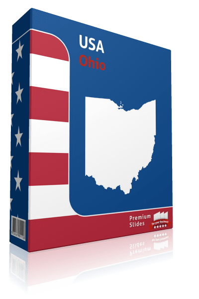 Ohio County Map Template for PowerPoint 