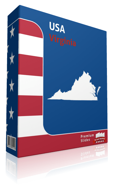 Virginia County Map Template for PowerPoint 