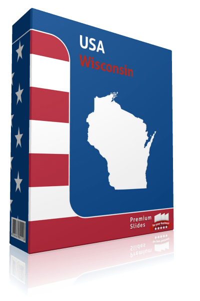 Wisconsin County Map Template for PowerPoint 