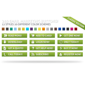 Custom Email Marketing Buttons Collection Package 