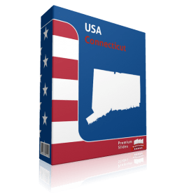 Connecticut County Map Template for PowerPoint 
