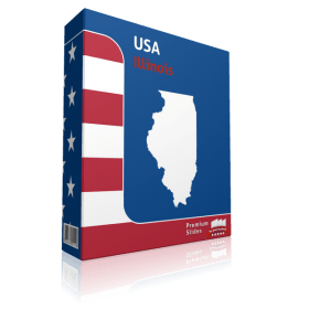 Illinois County Map Template for PowerPoint 