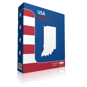 Indiana County Map Template for PowerPoint 