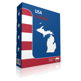 Michigan County Map Template for PowerPoint 