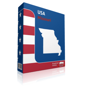 Missouri County Map Template for PowerPoint 
